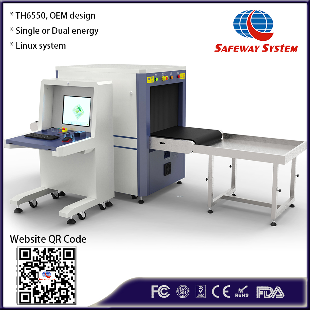 Escáner de equipaje de rayos X en varios idiomas con CE, aprobado por la FDA ZA6550