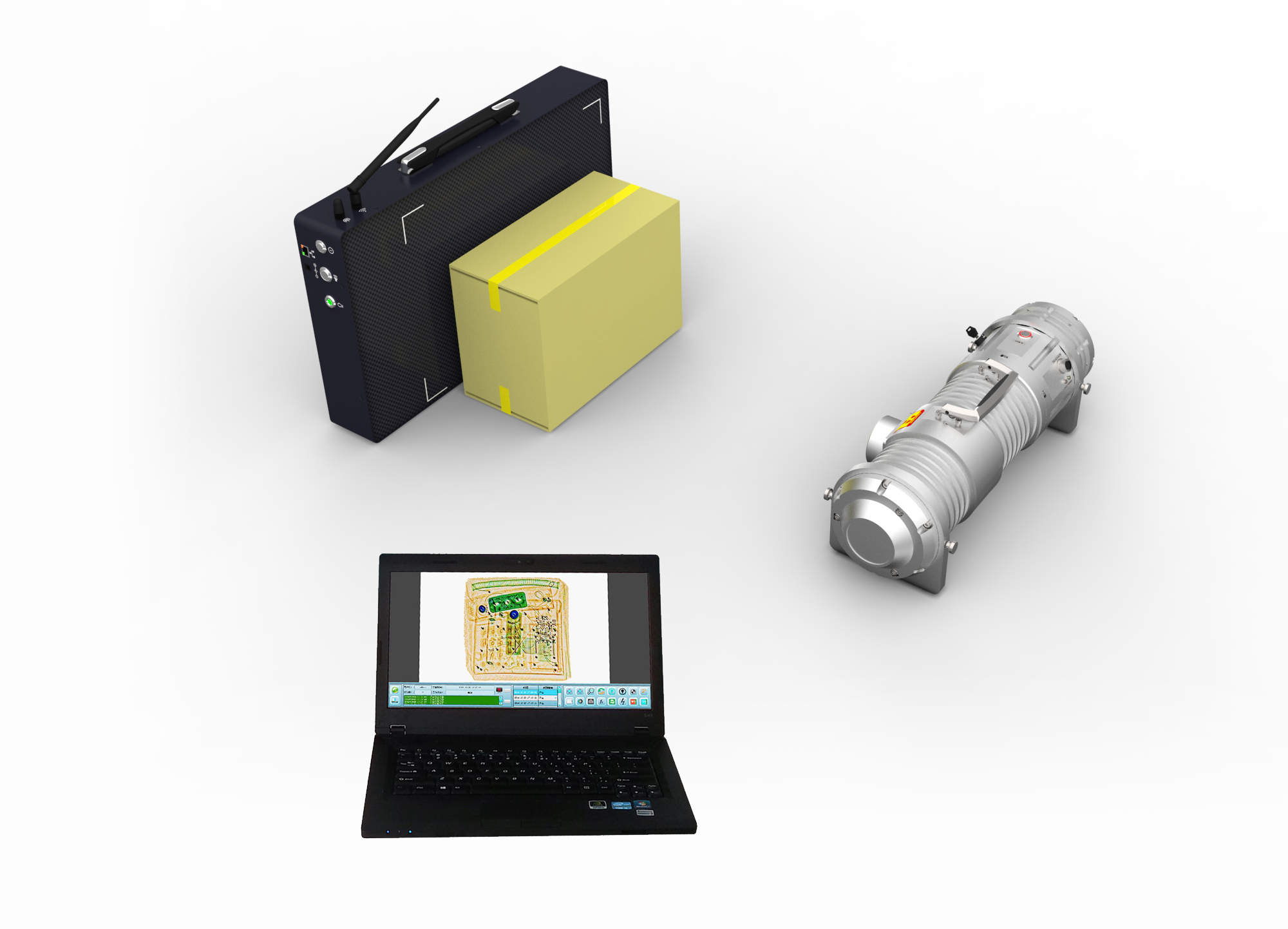 Escáner de rayos X portátil para equipaje de hotel, paquetes, paquetes, zapatos, inspección de seguridad de correos